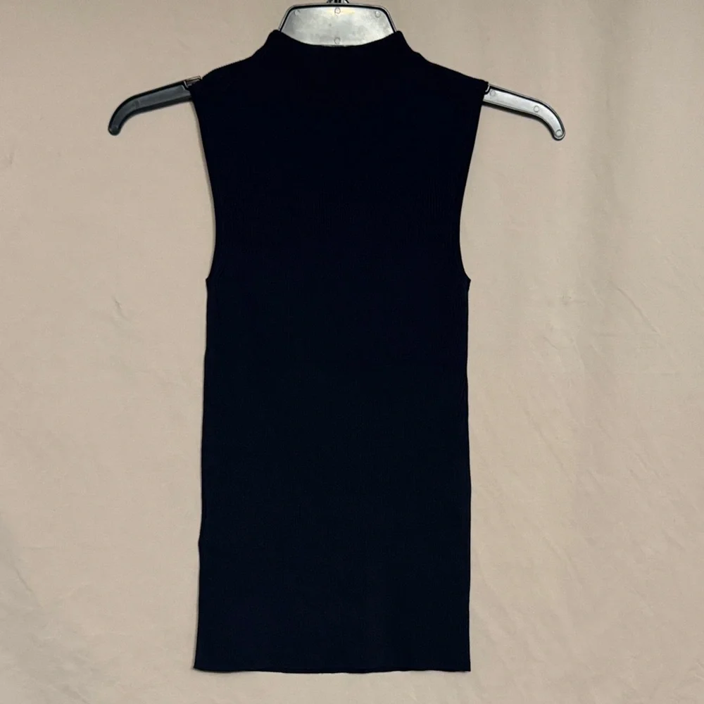Boss Hugo Boss Ribbed Knit Top, Size XS, Color Navy Blue - Picture 7 of 10